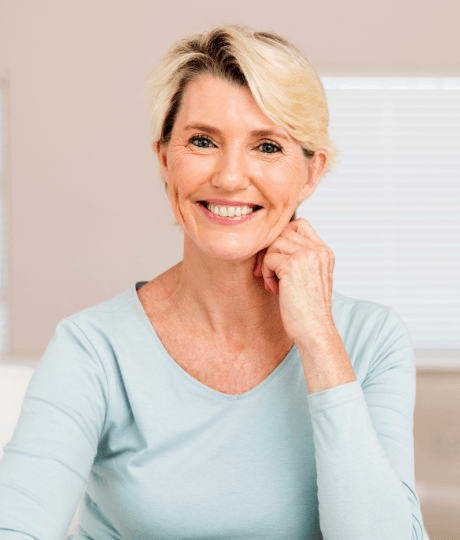 Woman sharing flawless smile