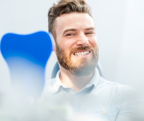 Man after receiving CEREC in Vienna   