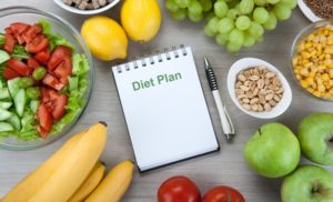 spread of foods for a diet plan 